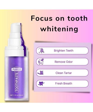 Purple Toothpaste for Teeth Whitening - Color Correcting & Stain Removal - Buy Online on GoSupps.com