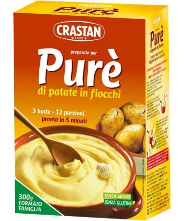 3x Crastan pure di patate mashed potatoes without palm oil potato 225 g puree