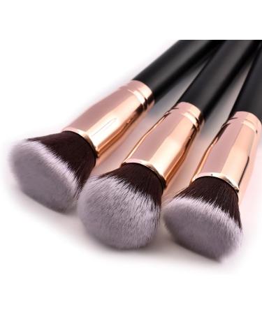 Runioney 3 Pieces Makeup Brushes for Foundation Loose Powder Concealer Blush Brush Professional Cosmetic Beauty Makeup Tool - Buy Online on GoSupps.com