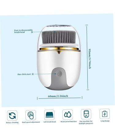 Facial Cleansing Brush 2 Modes Waterproof Electric Face Scrubber USB Rechargeable Exfoliating Face Brush Cleanser with 3 Heads for Exfoliating Cleansing Massaging - Buy Online on GoSupps.com
