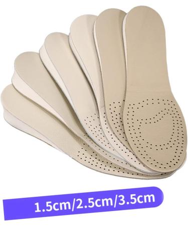NOLITOY Height Lifting Shoe Inserts - Invisible Heel Lift Insoles for Increased Comfort & Style - Beige Size 7 - Ideal for Sports & Everyday Use - Buy Online on GoSupps.com