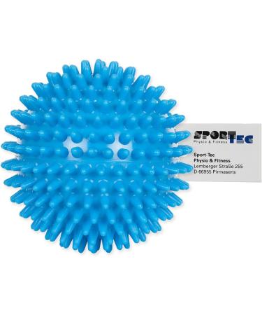 Sport-Tec Hedgehog Ball - Soft Reflexology Massage Ball (10 cm) - Self-Massage Tool in Neon Blue | Perfect for Relaxation & Pain Relief - Buy Online on GoSupps.com