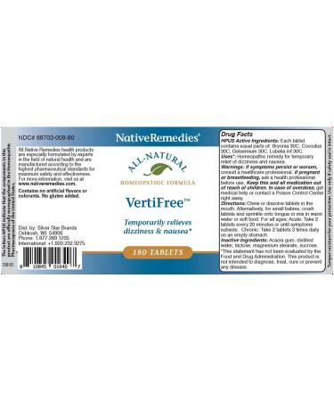 VertiFree Natural Relief - Native Remedies - Buy Online on GoSupps.com