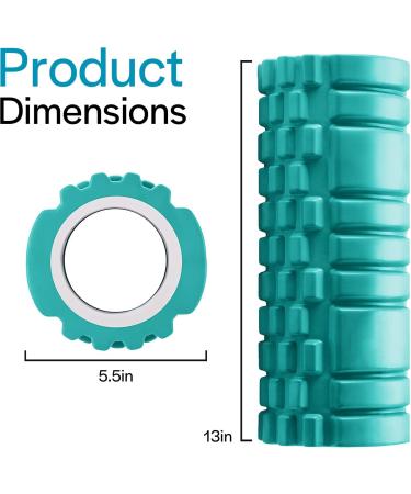 High Density Foam Roller for Deep Tissue Muscle Massage - Pink (A-Mars Green) | Fitness & Physical Therapy Roller for Yoga, Pilates & Gym - Buy Online on GoSupps.com