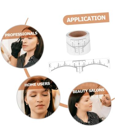 Mikinona Clear Sticker 50pcs Makeup Rulers Eyebrow Positioning Shaper Markers Mappers Drawing Professional Shapers - Buy Online on GoSupps.com