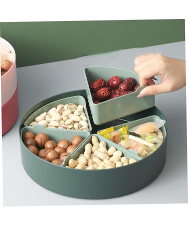 KICHOUSE 1pc Creative Multi-grids Snacks Green Home Storage for Container Jar Fruits Snack Candy Compartment - Buy Online on GoSupps.com