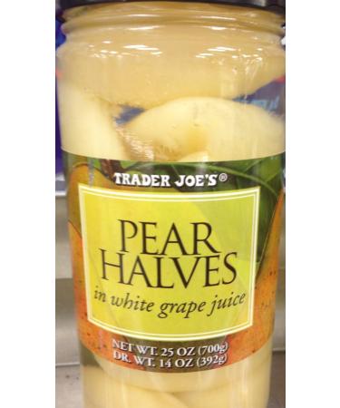 Trader Joes Pear Halves in White Grape Juice