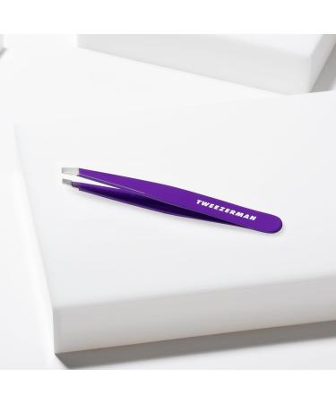 Tweezerman Exclusive Neon Purple Slant Tweezer - Hair Removal Tweezers Stainless Steel - Buy Online on GoSupps.com