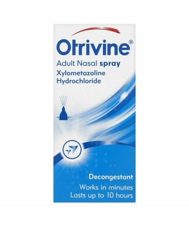 Otrivine Congestion Relief Menthol Nasal Spray Decongestant Nasal Relief Spray Unblock Your Nose in as Little as 2 Minutes and Lasts for Up to 10 Hours 10ml