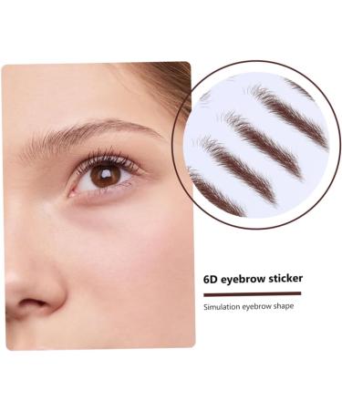 FOYTOKI 4pcs Eyebrow Stickers 6d Hair Eyebrows Hair-like Eyebrows False Eyebrows Cosmetics Transport 4d Mold 21x15cm Brown - Buy Online on GoSupps.com