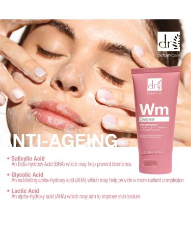 Buy Dr Botanicals Watermelon Cleanser & Makeup Remover 100ml - Blemish Targeting Formula with Watermelon Seed Oil & AHA/BHA Actives - Buy Online on GoSupps.com