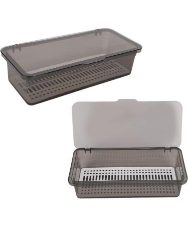 Professional Portable Nail Art Tool Dust Brush Organizer Box with Hinged Cover Design Wide Range of Use Easy to Drain for Home Nail Salon - PC Material - Buy Online on GoSupps.com