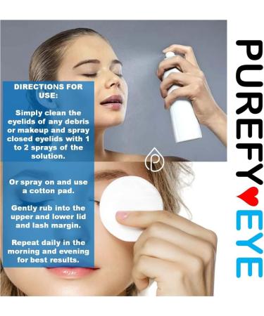 PUREFYEYE Hypochlorous Eyelid Cleanser - 1.7oz | Dry Eye Relief Skin Irritations Rosacea & Pink Eye Care | Gentle Non-Irritating & Hypoallergenic - Buy Online on GoSupps.com