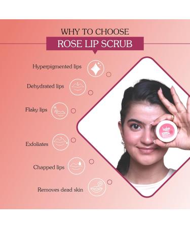 Vitamin C Rose Tinted Lip Kit | Lip Lightening Scrub for Hyperpigmentation Exfoliation & Hydration 25g - Buy Online on GoSupps.com