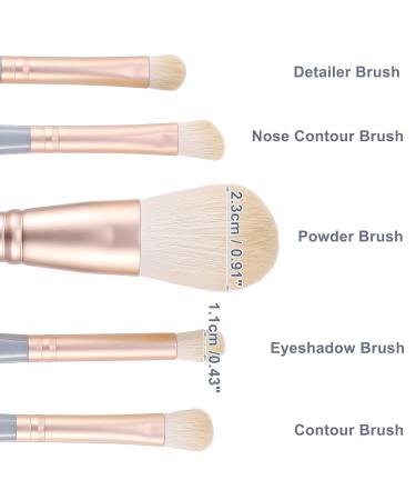 VOCOSTE Sky Blue Makeup Brush Kit - Travel Retractable Angled Eye Smudge & Defining Brushes Highlight Brush Perfect for International Shipping - Buy Online on GoSupps.com
