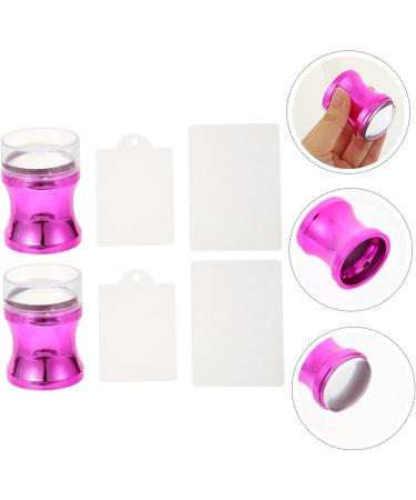 Healeved 5 Sets Nail Art Silicone Stamp Manicure Stamper Manicure Stamping Tool Nail Kits Nail Art Printer Silicone Manicure Printing Stamper Silica Gel Scraper Set Purple Metallic Color - Buy Online on GoSupps.com