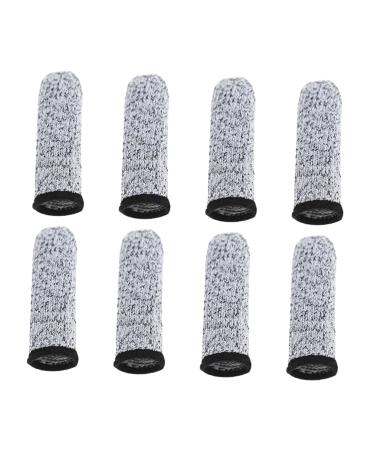 GLEAVI Metal Mesh Finger 8 Pairs Cut Resistant Gloves Finger Sleeve Fruit Harvesting Tool Finger Cots Cut Impact Resistant Finger Quilting Gloves Reusable Finger Covers Hppe Metal Carved