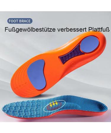OVEALLGO Norelie Orthopedic Insoles - 2 Pair Comfysole Pressure Relief Inserts (Orange Size 45-46) - International Shipping Available - Buy Online on GoSupps.com
