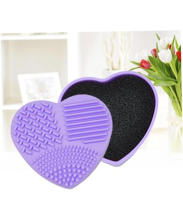Angoily Silicone Brush Cleaner Makeup Sponge Makeup Brush Cleaner Sponge Makeup Cleaning Mat Brush Cleaning Silicone Daily Makeup Brush Cleaner Makeup Brush Purple Wet and Dry - Buy Online on GoSupps.com