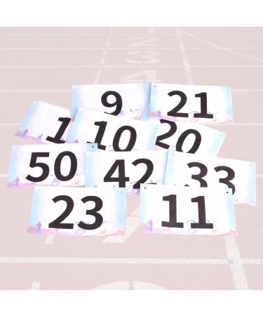 JEELAD Running Bib Competitor Numbers 1-100 | Tearproof Waterproof Tags for Marathon Races with Safety Pins | Colorful Sports Competition Events - Buy Online on GoSupps.com