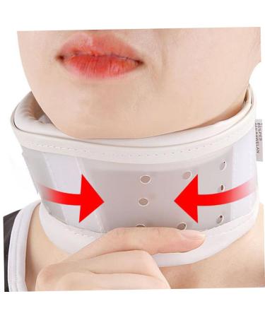 Minkissy Cervical Neck Collar - Breathable Neck Brace for Support & Exhaust Guard - 48.5x8cm White - Buy Online on GoSupps.com