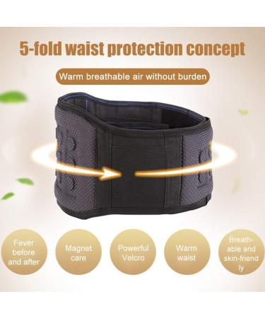 Magnetic Lumbar Support Belt | Self-Heating Waist Belt for Lower Back Pain Relief - Black98 | International Shipping - Buy Online on GoSupps.com