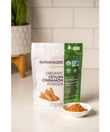MRM Nutrition Organic Ceylon Cinnamon Powder | Superfoods | True Cinnamon | Antioxidants | Heart Health | Vegan + Gluten-Free | 113 Servings - Buy Online on GoSupps.com