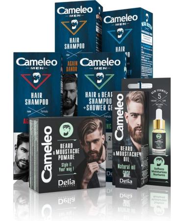 Cameleo Men Permanent Hair Dye - Black Colour for Hair, Beard & Moustache | Natural Effect in 5 Mins | Cover Grey Hair | Ammonia-Free - 30ml - Buy Online on GoSupps.com