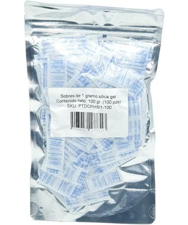 Desecamen Silica Gel Packets - Non-Toxic Dehumidifier & Moisture Absorber - Food Quality (100 Pack 1g Each) - Ideal for International Shipping - Buy Online on GoSupps.com