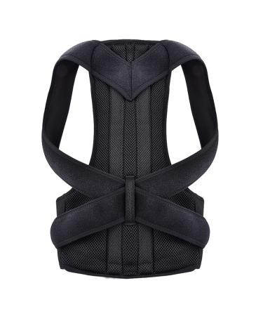 Adjustable posture corrector shoulder and correction spine posture fixed belt (black M) (Black M)