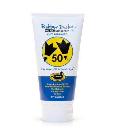 Rubber Ducky | Vitamin E Sunscreen with SPF 50 Water-Resistant Sunscreen for Face and Body | Broad Spectrum Lotion Oil-Free Moisturizing Sunscreen Alternative for Moisturizing Sunblock (1 pc. 5oz) 5 Fl Oz (Pack of 1)