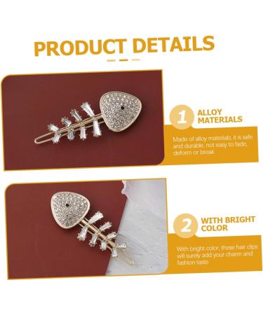 minkissy Fishbone Hairpin Women's Hair Clips Hair Barrettes for Girls Womens Barrettes for Hair Women Hair Accessory Delicate Hairpin Women Hair Clips Miss Side Clip Rhinestones Alloy - Buy Online on GoSupps.com