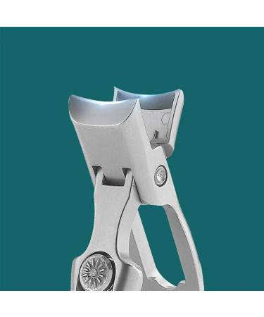Stainless Steel Set Nail Clipper Splash-Proof Wide Jaw Opening Manicure Fingernail Cutter for Thick Hard Ingrown Toenail (Color : S Black) - Buy Online on GoSupps.com