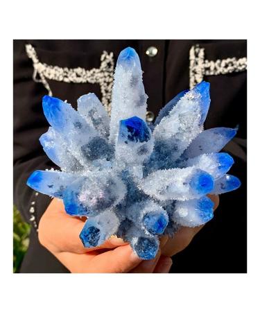 Crystal Rough New Find Sky Blue Phantom Quartz Crystal Cluster Specimen (Size : 400-500g)