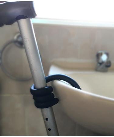 Walking Stick Holder Pack of 2 Ties - Easy & Safe Storage Solution | Stick Safe - Prevent Falling, Ideal for Mobility Scooters & Chairs - Buy Online on GoSupps.com