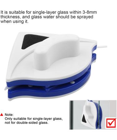 VOBOR Magnetic Window Cleaner Double-Sided Glass Cleaning Tool Glass Surface Brush Plastic For 3 8mm Single-Sided Home Window - Buy Online on GoSupps.com