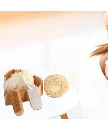 Amagogo 5X Bath Set with Accessories Shower Sponge in Heart Wooden Box Soft Exfoliating Bath Sponge for Skin Exfoliating Women Man - Buy Online on GoSupps.com