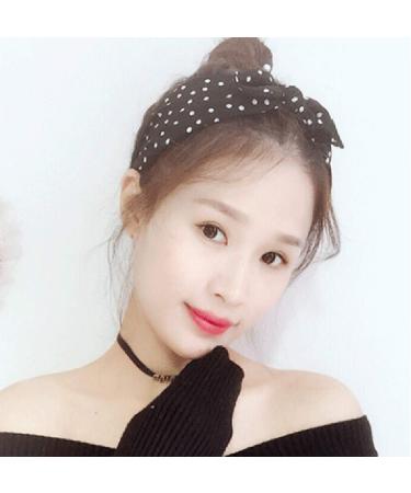 Buy Women's Polka Dot Bow Headband - Wide Black Band | Trendy & Stylish Accessory - Buy Online on GoSupps.com