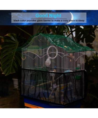 Bird Cage Cover - Ventilated Nylon Seed Catcher in Black | Parrot Cage Skirt - Buy Online on GoSupps.com