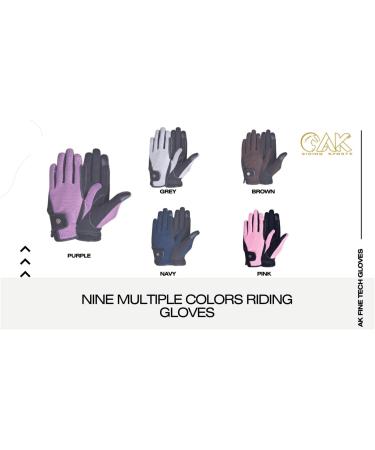 AK Fine Tech AKRS-8484 Micro Suede Riding Gloves - Comfortable Brown Equestrian Gear for Optimal Performance - Buy Online on GoSupps.com