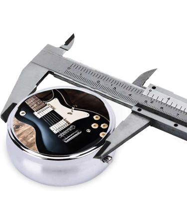 Musical Guitar Mini Round Pill Box | 3 Compartment Travel Pill Organizer | Portable Medicine Case for Home & Office - Buy Online on GoSupps.com