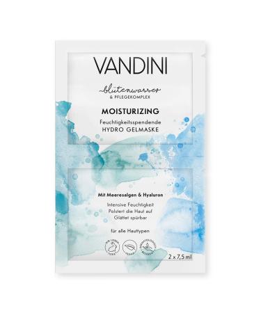 Vandini Moisturizing Face mask with Hyaluron - 2 -pack Moisturizing Moisture mask for normal to dry skin - vegan facial masks without silicones parabens & mineral oil 1 piece
