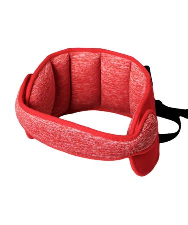 KAKIBLIN Adjustable Toddler Car Seat Head Support Band Carseat Straps Cover Safety Car Seat Neck Relief Red