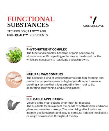  COSMETIC LEVEL Levelmascara Mega XXL Volume | Volumising and Nourishing | Lamination Effect | No Waterproof | Lump Free | Strengthening Treatment | 5 ml - Buy Online on GoSupps.com