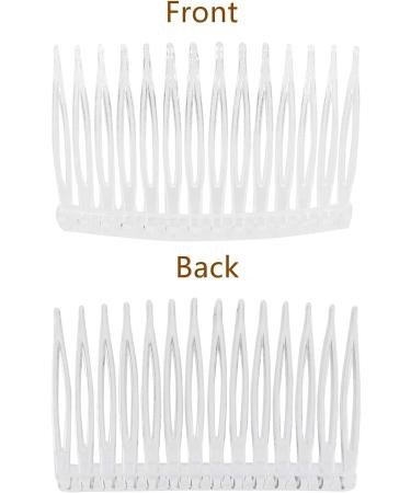 10 Pieces Hair Clip Combs 14 Teeth Hair Clip Combs Bridal Wedding Veil Comb for Women Girls Ladies Clear - Buy Online on GoSupps.com