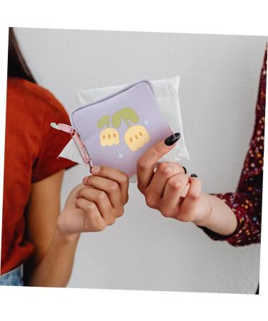 BESTonZON Napkin Storage Bag Organizer Inserts for Teen Girl Purse - Reusable Menstrual Lipstick Pouch - Assorted Colors - 2pcs - Buy Online on GoSupps.com