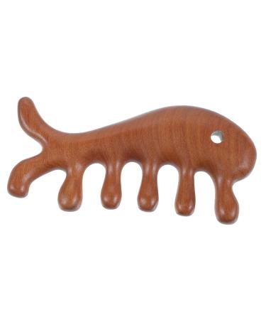 Healvian 5-St Massage Comb | Ergonomic Sandalwood Acupuncture Hair & Scalp Massage Tool - Buy Online on GoSupps.com