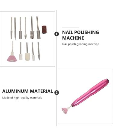 Lurrose 1Set nail polisher electric nail file pen acrylic nail wireless nail drill nail polishing file esmalte de gel para u as Electric Manicure Nail File portable aluminum Rosy - Buy Online on GoSupps.com