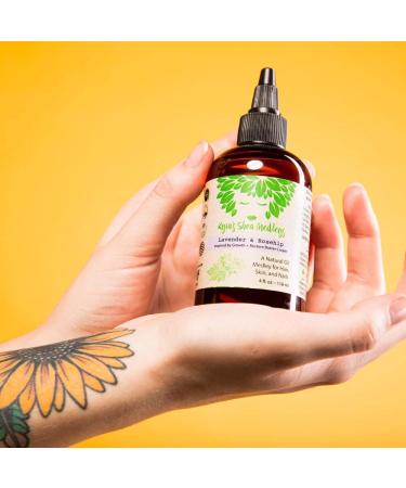 Multiuse Lavender & Rosehip Oil Medley for Face Body & Hair - Natural Moisturizer with Shea Vitamin E & Essential Oils - 4 oz - Buy Online on GoSupps.com
