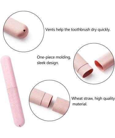 Yueser Travel Toothbrush Set - 2 Portable Toothbrushes Toothpaste Case & Storage Cup for Camping & Outdoors - Buy Online on GoSupps.com